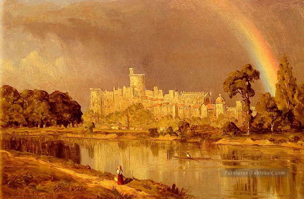Étude du paysage du château de Windsor Sanford Robinson Gifford Peintures à l'huile